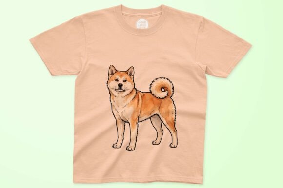 Download Shiba Inu Dog Standing with Fluffy Tail - Shiba inu dog Collection