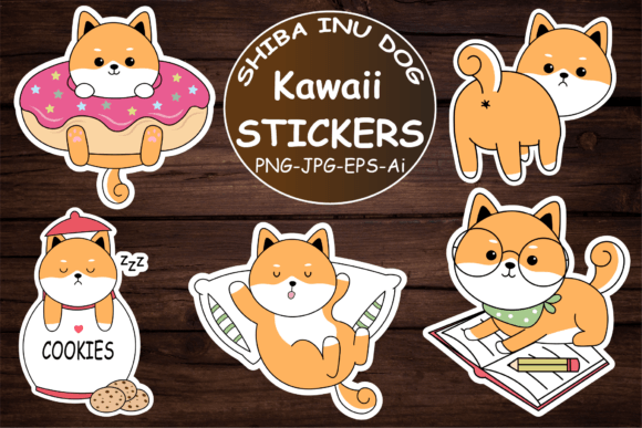 Download Shiba Inu Dog Kawaii Stickers - Shiba inu dog Collection
