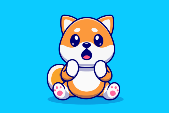 Download Cute Shiba Inu Dog Surprised Cartoon - Shiba inu dog Collection