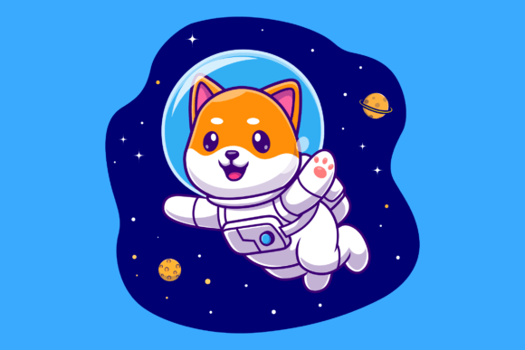 Download Cute Shiba Inu Dog Astronaut Floating - Shiba inu dog Collection