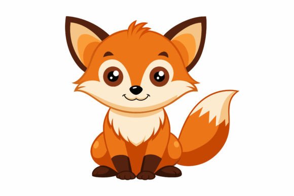 Download Cute-baby-fox Vector Illustration - Fox vector Collection
