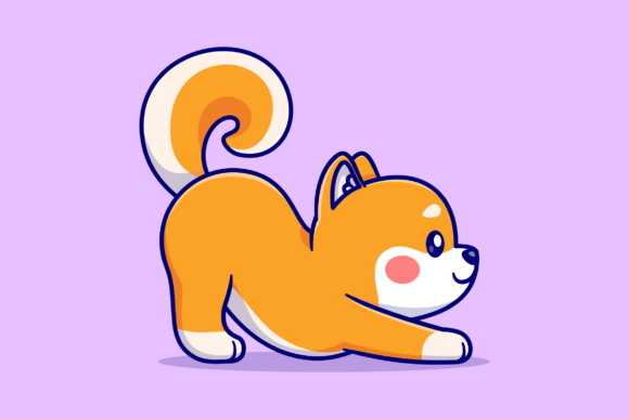 Download Cute Shiba Inu Dog Stretching Yoga - Shiba inu dog Collection